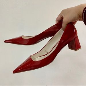 Zara Mid-Height Heeled Patent Shoes